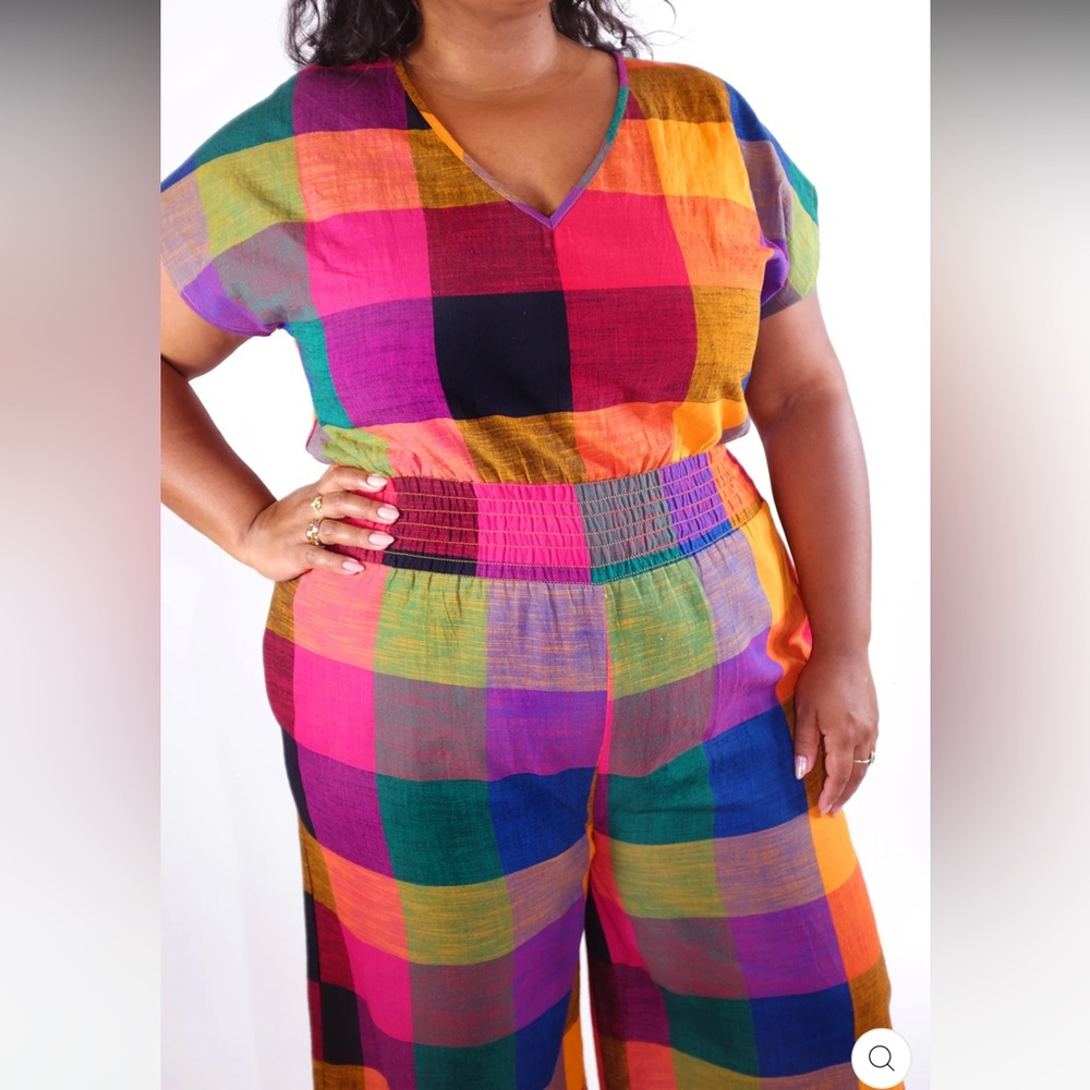 Marie Cinch Jumpsuit in Multi Chex
